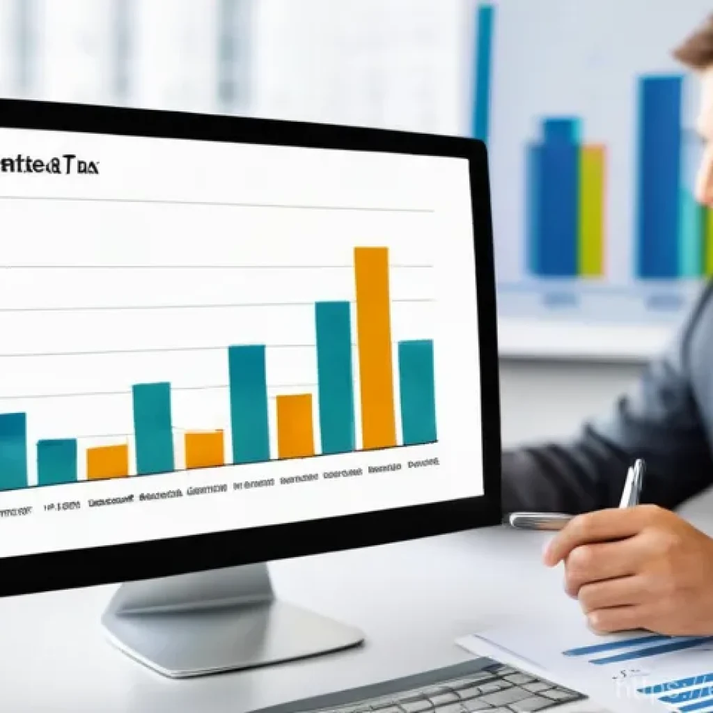 독일 세금 제도 - " On their computer screen, a graphical representation shows an upward trend in a bar chart or line ...
