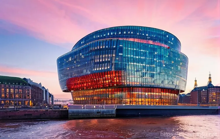 함부르크 엘베필하모니 - **Prompt 1: Elbphilharmonie's Architectural Grandeur at Sunset**
"A stunning wide-angle shot of ...