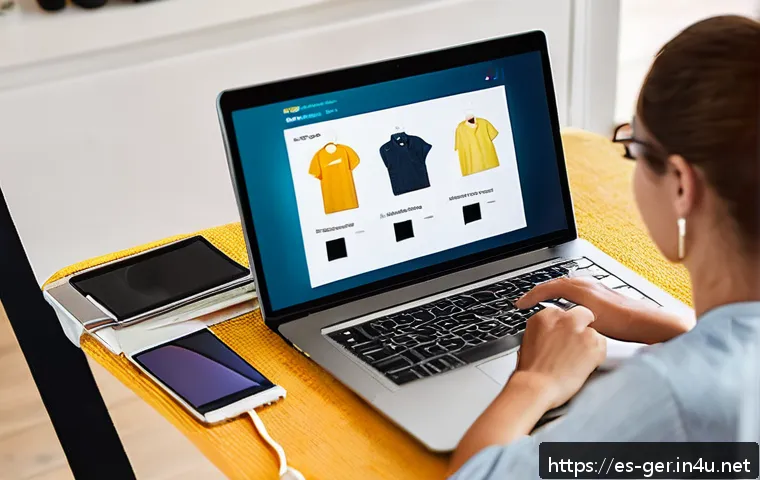 독일 온라인 쇼핑몰 추천 - A vibrant online shopping scene featuring a diverse group of Spanish-speaking young adults browsing ...